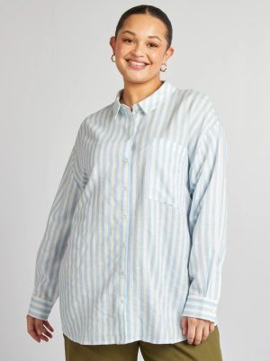 Дамска ленена риза голям размер