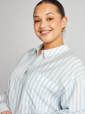 Дамска ленена риза голям размер