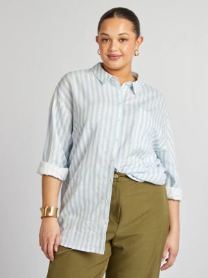 Дамска ленена риза голям размер