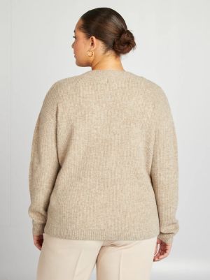 🧶 Дамски пуловер с V-образно деколте – до 6XL