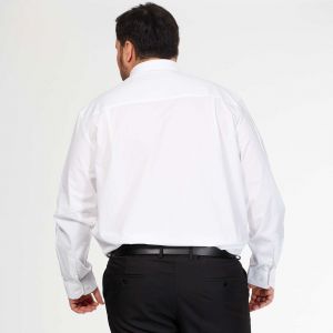Мъжка класическа бяла риза – до 10XL