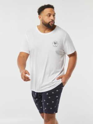 Голям размер мъжка пижама от 2 части