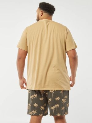 Голям размер мъжка пижама от 2 части