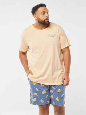 Голям размер мъжка пижама от 2 части