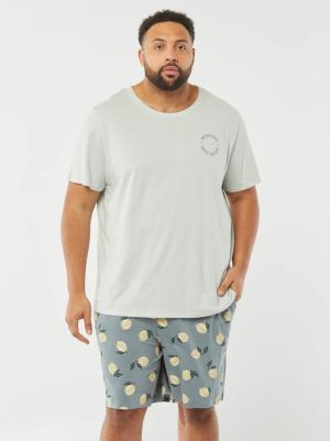 Голям размер мъжка пижама от 2 части