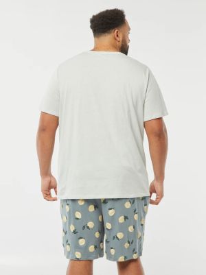 Голям размер мъжка пижама от 2 части