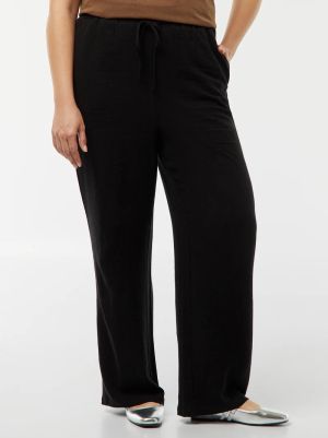 Прав ленен панталон с ластик на талията