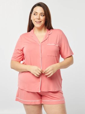 Голям размер дамска пижама от 2 части