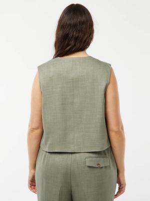 Голям размер дамска жилетка без ръкави