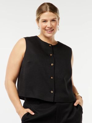 Голям размер дамска жилетка без ръкави