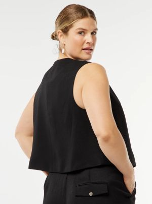 Голям размер дамска жилетка без ръкави