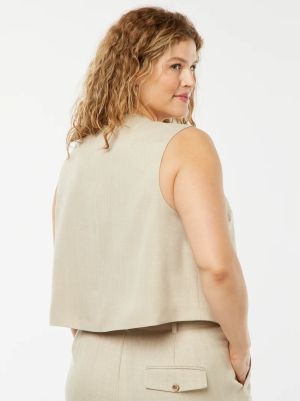 Голям размер дамска жилетка без ръкави