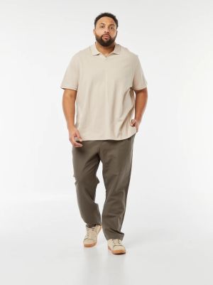 Широки ленен панталон голям размер