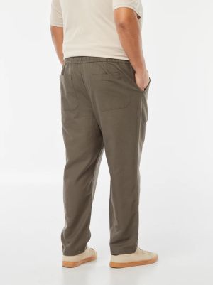 Широки ленен панталон голям размер