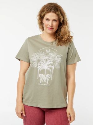 Голям размер дамска тениска 100% памук