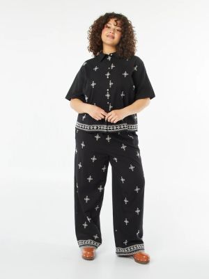 Широк дамски  панталон макси размер