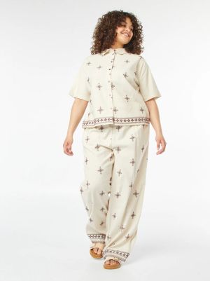 Широк дамски  панталон макси размер