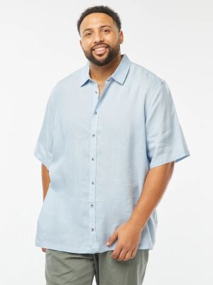 Мъжка  лененa риза голям размер