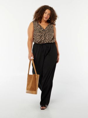 Голям размер дамска туника без ръкави