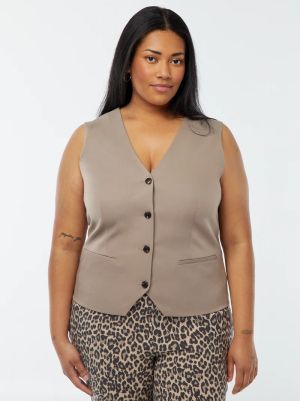 Голям размер дамска жилетка без ръкави