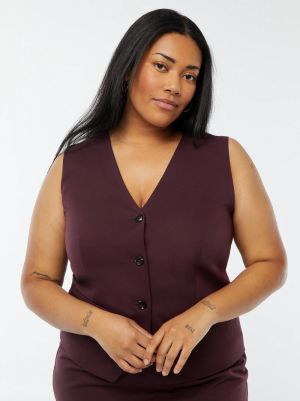 Голям размер дамска жилетка без ръкави