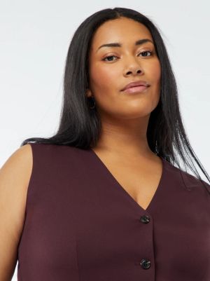 Голям размер дамска жилетка без ръкави