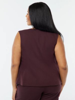 Голям размер дамска жилетка без ръкави