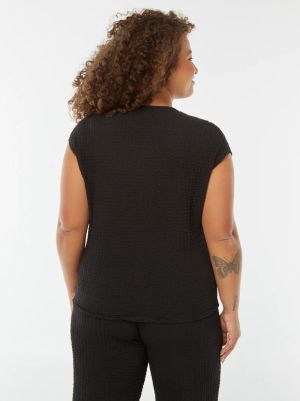 Туника без ръкави с вафлена плетка