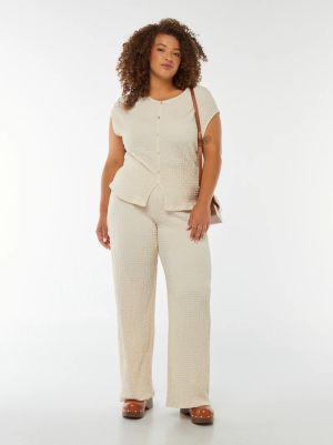 Туника без ръкави с вафлена плетка