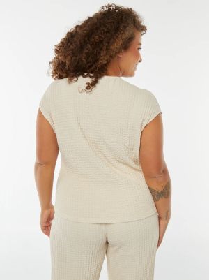 Туника без ръкави с вафлена плетка