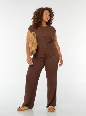 Туника без ръкави с вафлена плетка