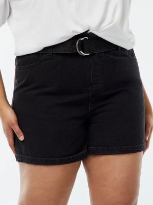 Къси дамски дънки с висока талия