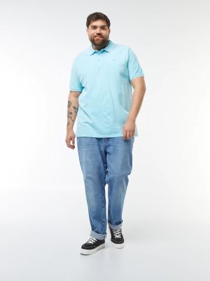 Голям номер мъжка блуза с къс ръкав