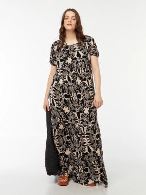 Дълга рокля с деколте Бардо 