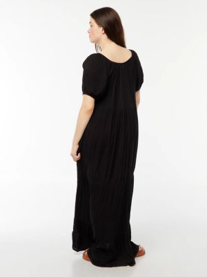 Дълга рокля с деколте Бардо 