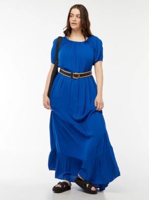 Дълга рокля с деколте Бардо 