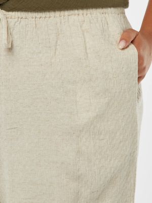 Широки ленен панталон голям размер