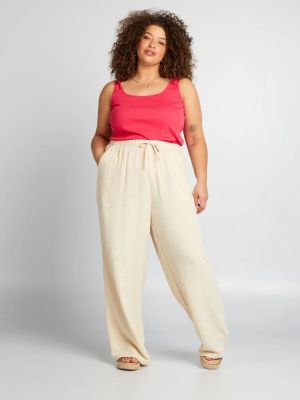 Широк памучен панталон