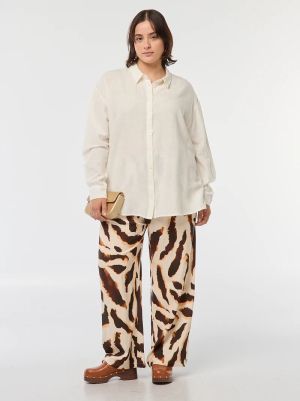 Дамска ленена риза голям размер