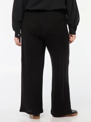 Широки панталони от ажурна материя