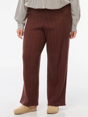 Широки панталони от ажурна материя