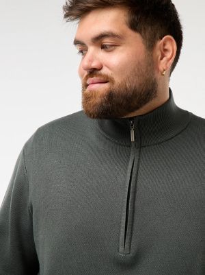 Голям размер мъжки пуловер с висока яка