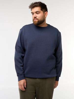 Голям размер мъжки суичър с обло деколте