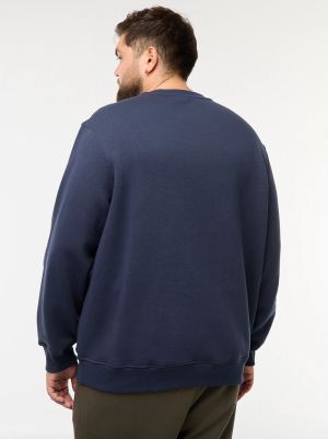 Голям размер мъжки суичър с обло деколте