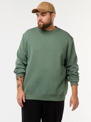 Голям размер мъжки суичър с обло деколте