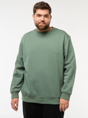 Голям размер мъжки суичър с обло деколте