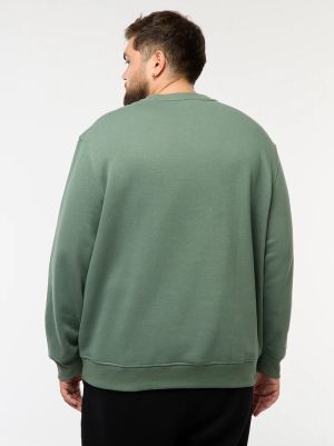 Голям размер мъжки суичър с обло деколте