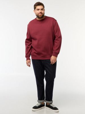 Голям размер мъжки суичър с обло деколте