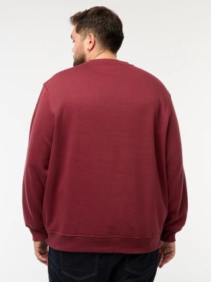 Голям размер мъжки суичър с обло деколте