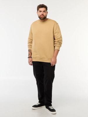 Голям размер мъжки суичър с обло деколте